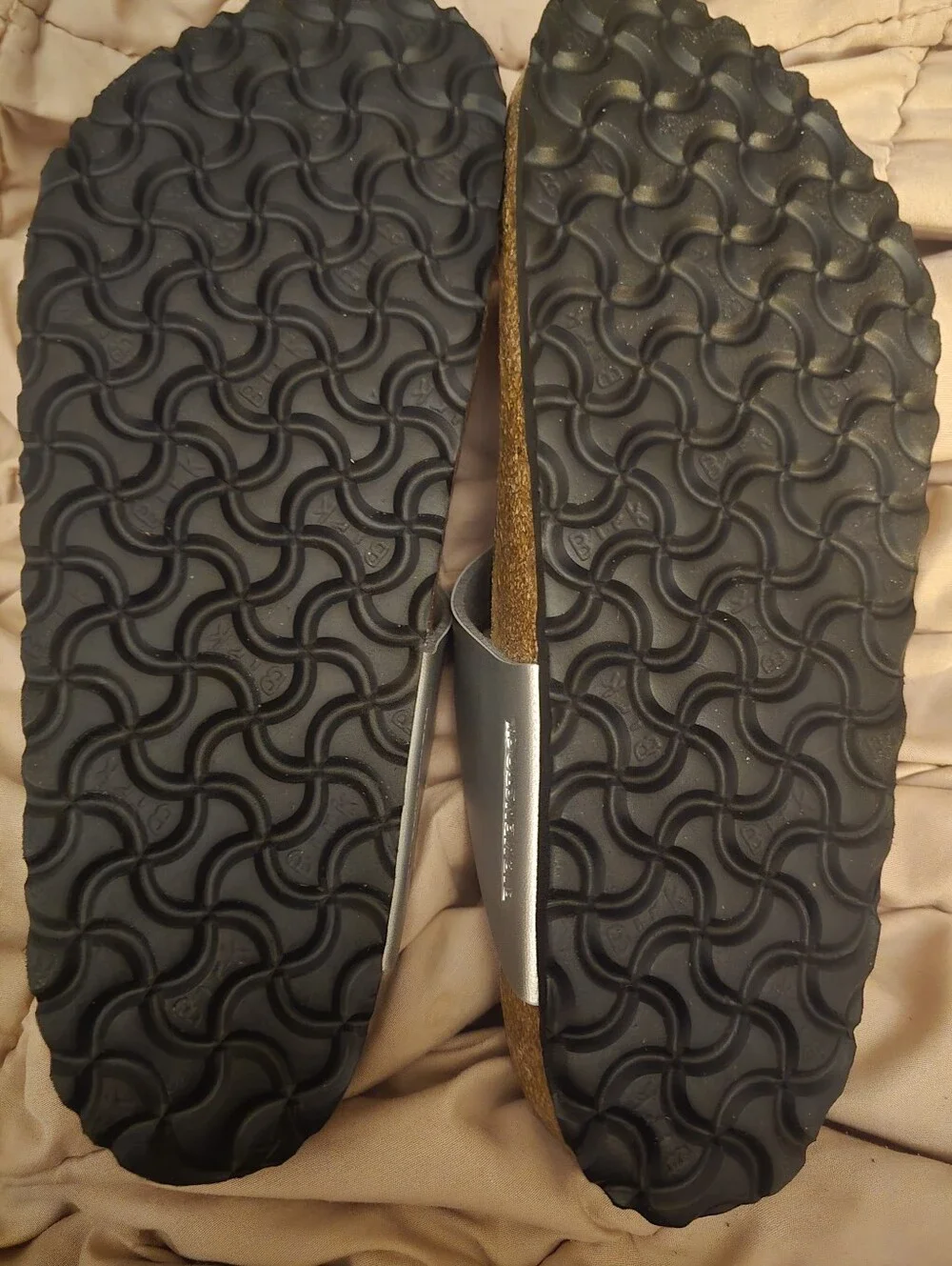 Silver Leather Birkenstocks